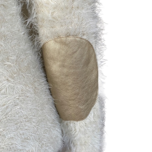 Jennifer Lopez super soft cream colored stretchy sweater gold sparkles warm - Picture 7 of 14